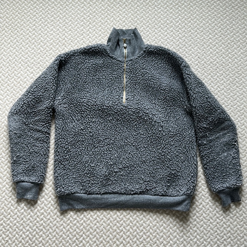 Grey Donni Sherpa Quarter Zip